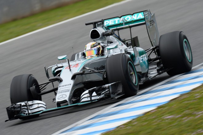 【2015 F1合同テスト】ヘレステスト2日目　ルイス・ハミルトン（メルセデスW06）