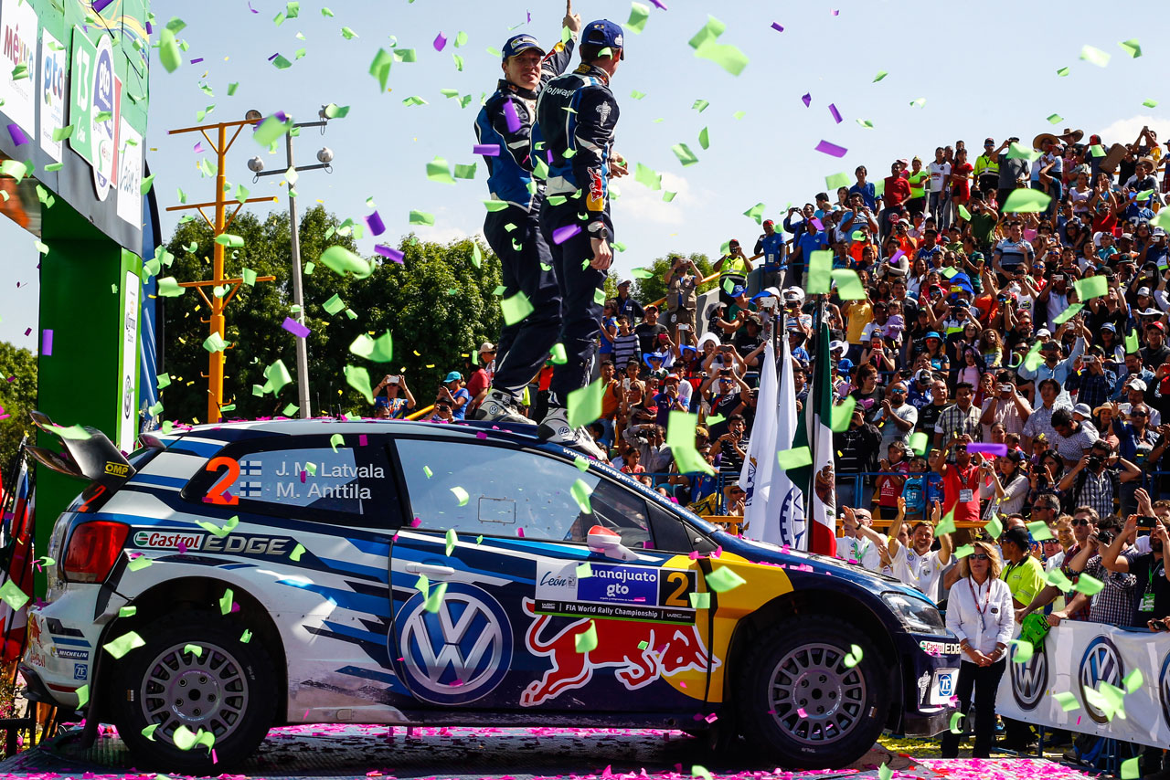 今季初優勝を飾ったヤリ-マティ・ラトバラ（フォルクスワーゲン・ポロR WRC）