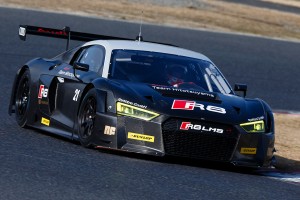 岡山のメーカーテストで走行したAudi Team HitotsuyamaのアウディR8 LMS