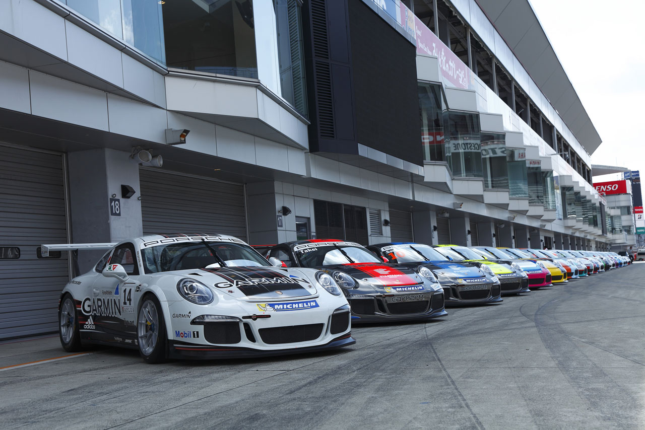 3月22日～23日に富士スピードウェイで行われたポルシェ カレラカップ ジャパンの合同テスト