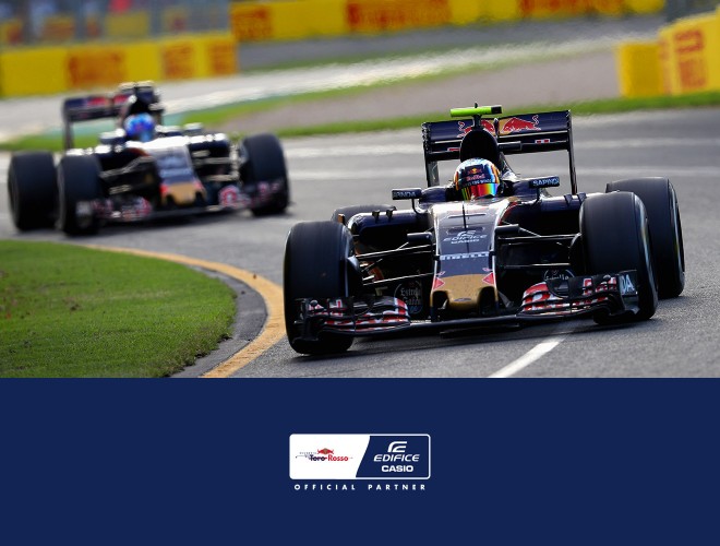 オーストラリアGPを戦うスクーデリア・トロロッソ。ノーズにEDIFICEのロゴが輝く