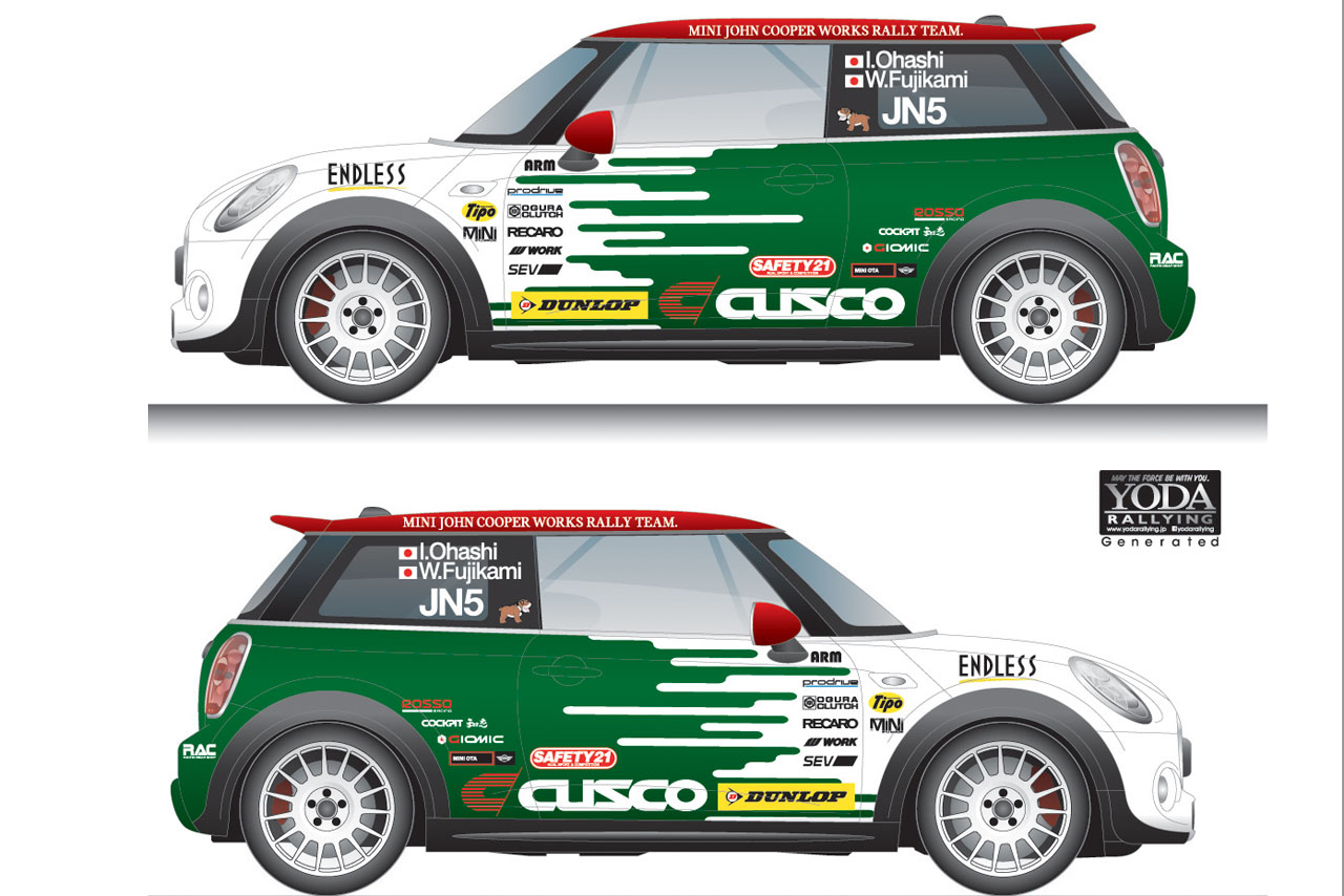 MINI JOHN COOPER WORKS RALLY TEAM.が使用するTHE NEW MINI JOHN COOPER WORKS