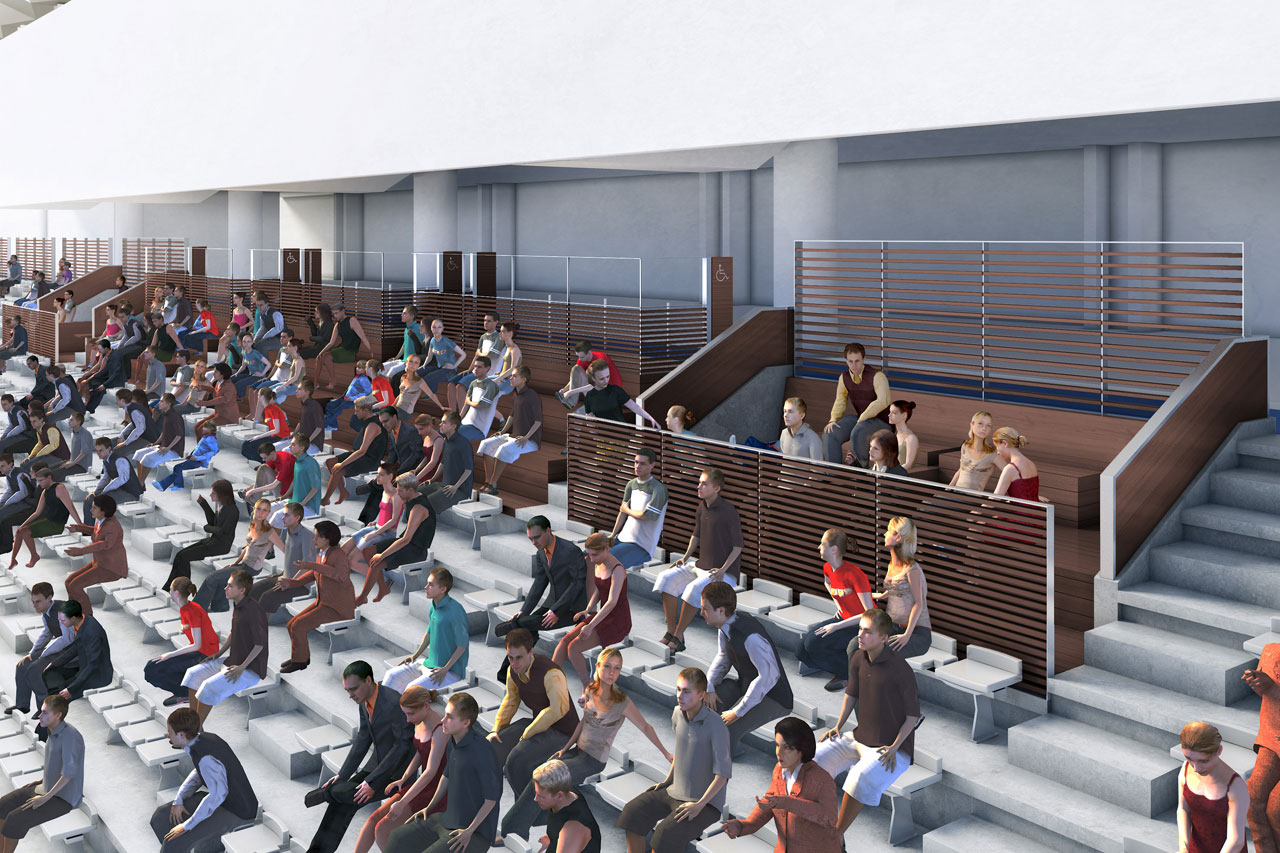 富士スピードウェイに新設された「グランドスタンドグループシート」イメージ図