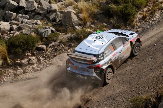 WRC第4戦アルゼンチン　優勝したヘイデン・パッドン（ヒュンダイi20 WRC）