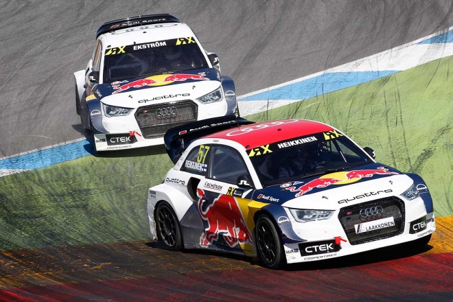 トップ争いを演じるトーマス・ヘイキネンとマティアス・エクストローム