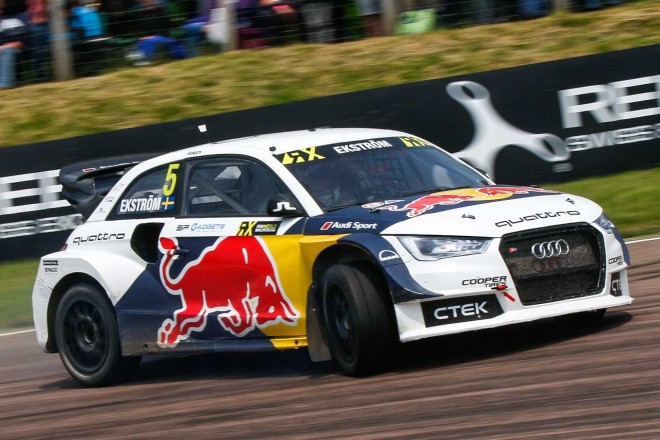 世界ラリークロス第4戦イギリス 優勝したマティアス・エクストローム（アウディS1）