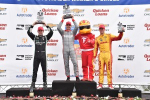 インディカー第8戦ベルアイル／表彰台