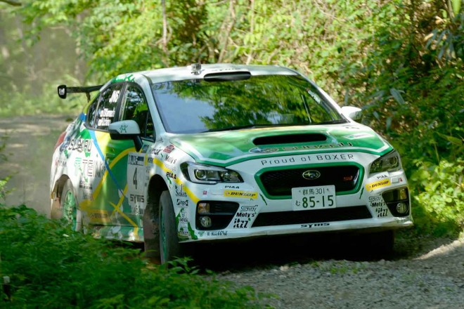 JRC第4戦福島 今季ここまで連勝していた勝田範彦／石田裕一（スバルWRX STI）