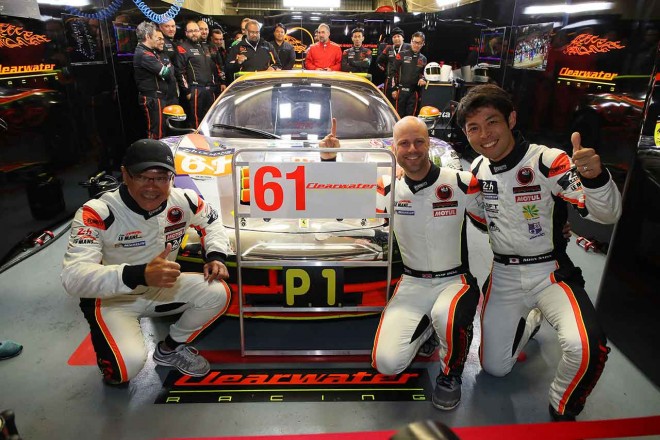 GTE-Amのポールポジションを獲得したフェラーリ458の澤圭太