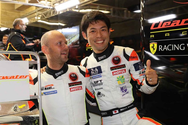 GTE-Amのポールポジションを獲得したフェラーリ458の澤圭太