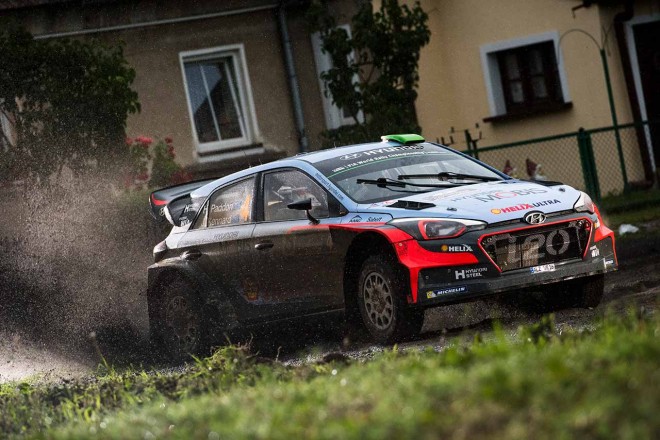 選手権ランキング3位に浮上したヘイデン・パッドン（ヒュンダイi20 WRC）