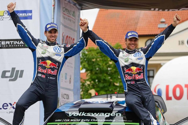 劇的な逆転劇でWRC2勝目を挙げたアンドレアス・ミケルセン（フォルクスワーゲン・ポロR WRC）