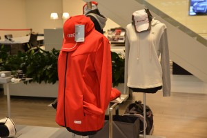 アウディスポーツブランドのグッズも今後拡充されていくという