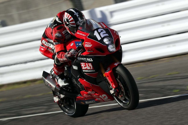 ヤマハファクトリーレーシングチームに迫るタイムを出したNo.12 ヨシムラ スズキ Shell ADVANCEの津田拓也