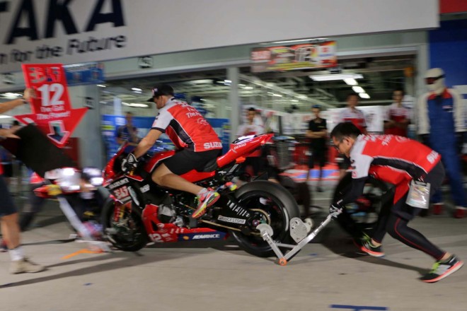 ヨシムラのピットストップ練習の風景