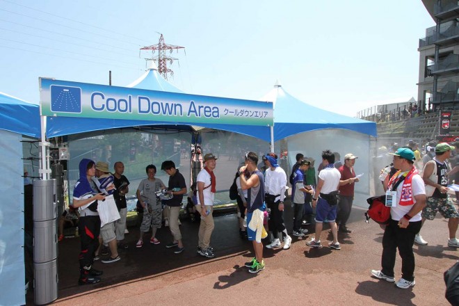 鈴鹿8耐中に展開されたレストエリア