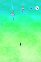 ツインリンクもてぎのパドックから。ジム、ポケストップはスタンド裏にある。