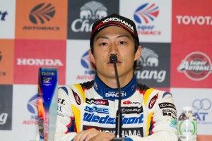 スーパーGT第7戦タイ GT500ポールポジションの国本雄資(WedsSport ADVAN RC F)