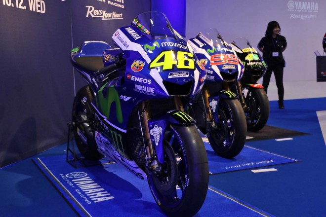 会場に展示されていた3台のYZR－M1