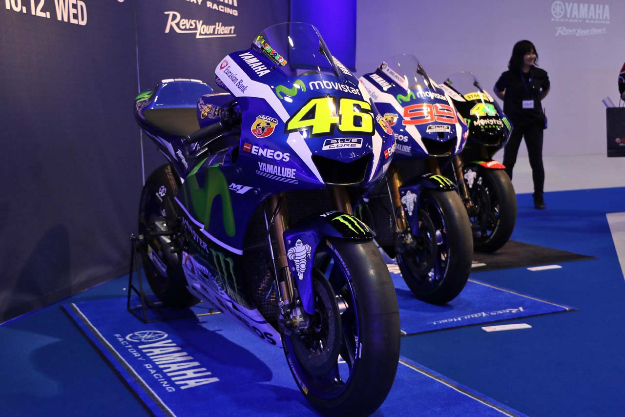 会場に展示されていた3台のYZR－M1