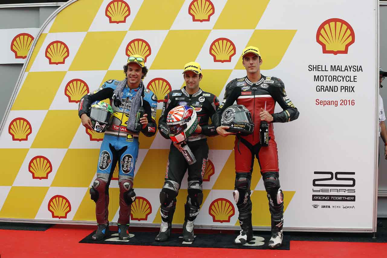 第17戦マレーシアGP Moto2クラス予選トップ3
