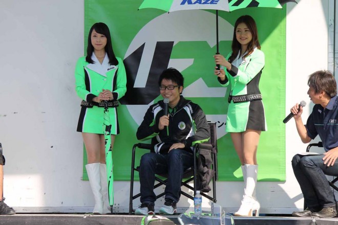 カワサキブースでのトークショーの様子