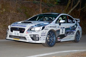 序盤から圧倒的な速さを見せチャンピオンを獲得した勝田範彦/石田裕一組のスバルWRX STI