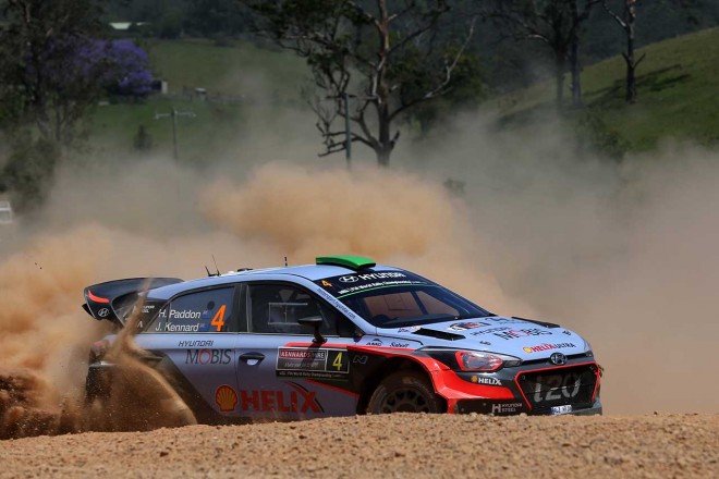 ヘイデン・パッドン（ヒュンダイi20 WRC）はフロントにソフト、リヤにハードタイヤを選択するもギャンブル失敗。