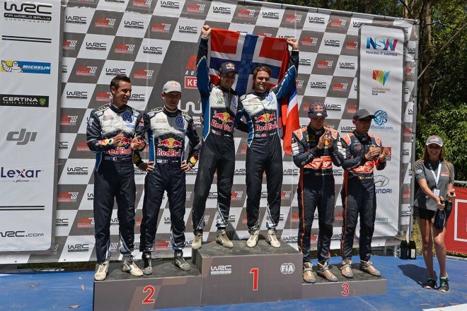 WRC第13戦オーストラリア　表彰台