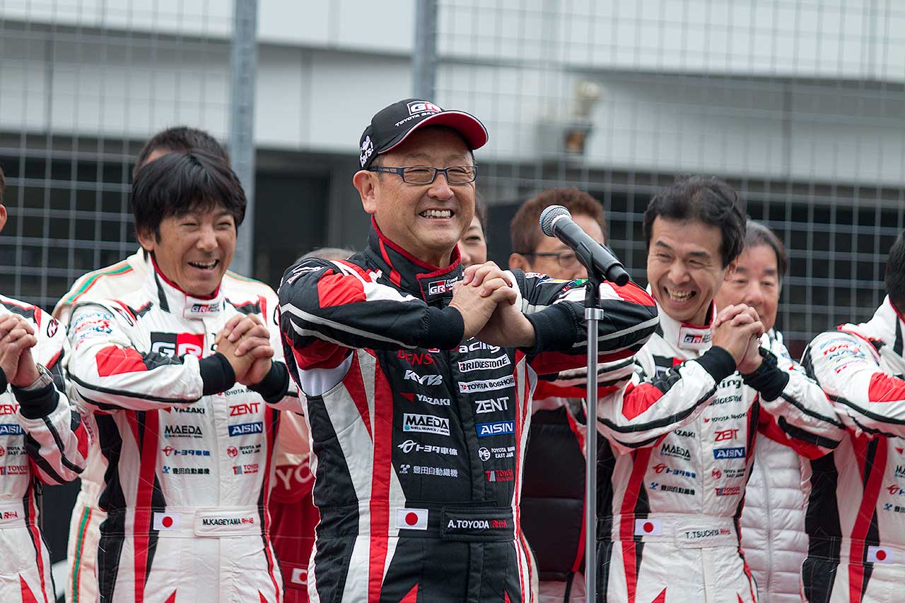 イベントの開会宣言をするトヨタ自動車の豊田章男社長