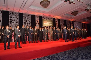 GT300ドライバー全員が登壇し、土屋武士、松井孝允が挨拶した。