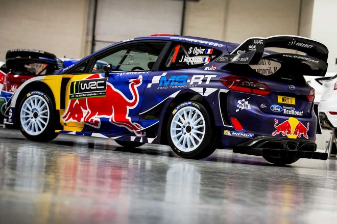 レッドブルロゴがあしらわれたデザインは、これまでオジエが操ってきたポロR WRCを彷彿とさせる