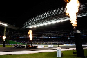 チャッカーと同時に炎が吹き出す演出