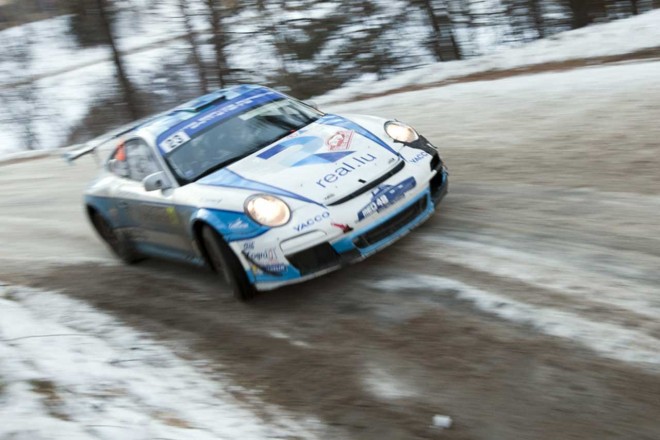 WRC第1戦モンテカルロに参戦、クラス優勝したロマン・デュマ（ポルシェ911 GT3 RS）