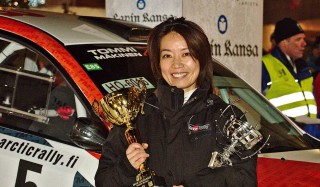 ヤルッコ・ニコラとともにスバル・インプレッサWRXで参戦した足立さやか