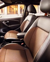 専用レザレット&ファブリックシート&レザーハンドブレーキグリップ/レザーシフトノブ