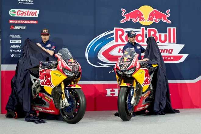 新型CBR1000RRをアンベイルするヘイデンとブラドル