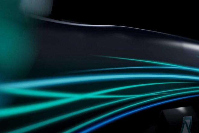 メルセデスが公開した『W08』のティザー画像