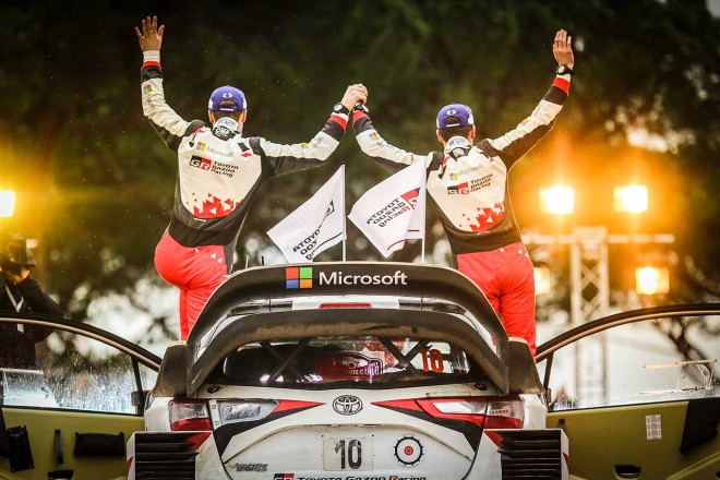 WRC第1戦モンテカルロで2位表彰台を獲得したヤリ-マティ・ラトバラ（トヨタ・ヤリスWRC）