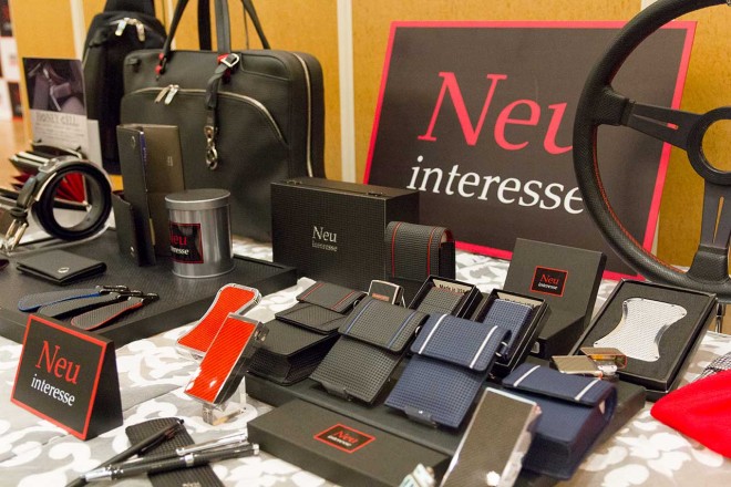 会場にはノイインテレッセブランドのアイテムも展示