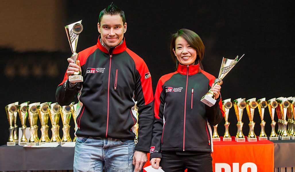 FRC第3戦で3位表彰台を獲得したヤルッコ・ニカラ／足立さやか組（スバル・インプレッサWRX）