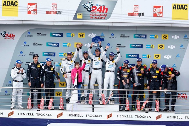 メルセデス勢は2016年のニュルブルクリンク24時間で表彰台を独占