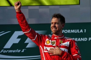 2017年F1開幕戦オーストラリアGP　優勝を飾ったセバスチャン・ベッテル