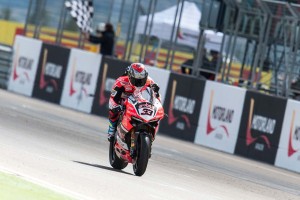 3位表彰台を獲得したマルコ・メランドリ／Aruba.it レーシング-ドゥカティ