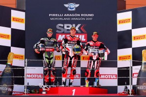 SBK第3戦アラゴン、レース2表彰台