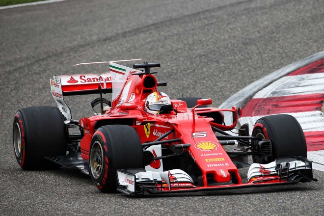 予選で惜しくもハミルトンに敗れたベッテル