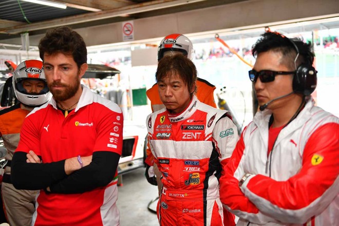 2017スーパーGT第1戦岡山 新田守男（Ferrari 488 GT3）