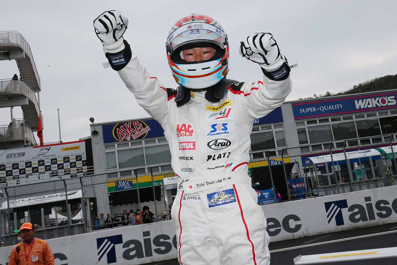 FIA-F4選手権第2戦岡山を制した角田裕毅（SRS／コチラレーシング）