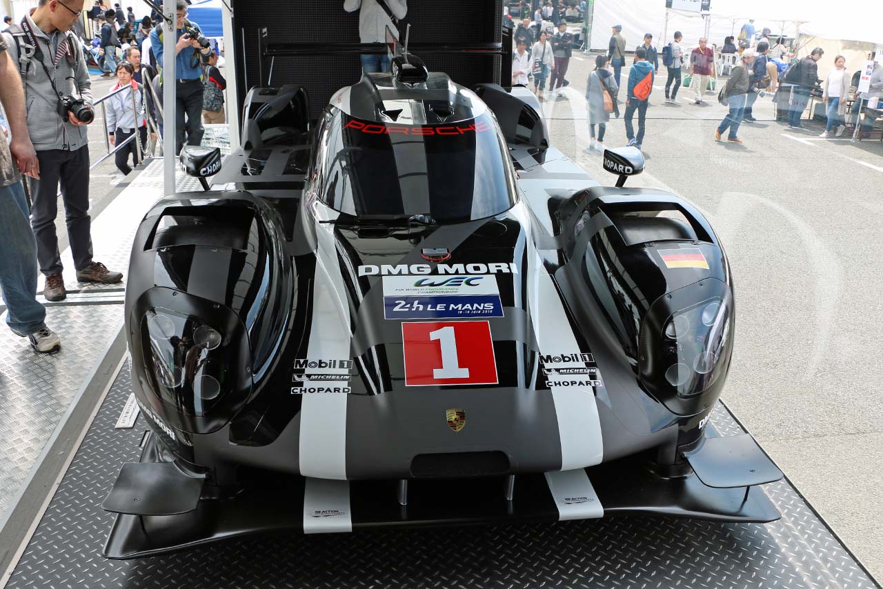 会場に展示されたポルシェ919ハイブリット