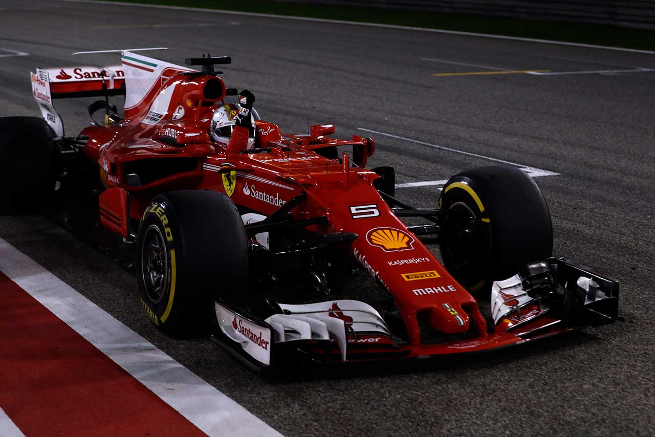 バーレーンGPで勝利したセバスチャン・ベッテル